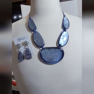 Style & Co. Deep Blue Necklace and Earring Set